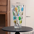 Axyaa Crystal Glass Vase Elegant Flower Arrangement Home Decor Bottle