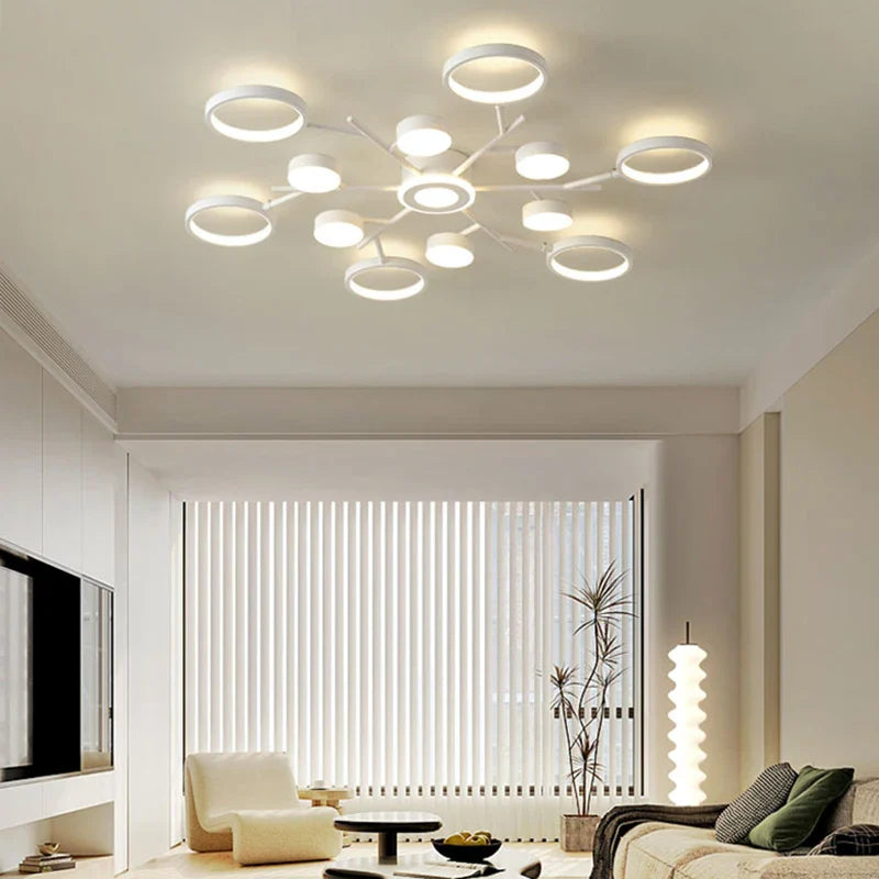 Axya LED Ring Light: Simple White Ceiling Light for Bedroom, Kitchen, Living Room.