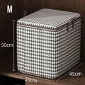 Axyaa Houndstooth Storage Bins: Large Capacity Organizer for Clothes, Blankets, Home Organization