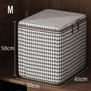Axyaa Houndstooth Storage Bins: Large Capacity Organizer for Clothes, Blankets, Home Organization