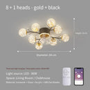 Axyaa Starry Sky Fan Ceiling Lamp: Elegant, Romantic, Silent for Living/Dining/Bedroom