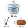 Axyaa Japanese Ceramic Bowl with Lid for Molecular Cuisine and Desserts
