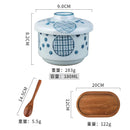 Axyaa Japanese Ceramic Bowl with Lid for Molecular Cuisine and Desserts