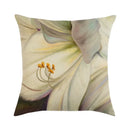 Vintage European Lily Oil Painting Linen Cushion Cover by Axyaa - 45X45CM
