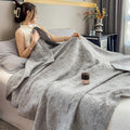 Axyaa 100% Cotton Muslin Throw Blanket - Lightweight Breathable Boho Throws