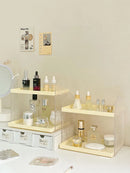 Axyaa Acrylic Double Layer Cosmetics Organizer - Skincare & Perfume Storage Rack
