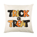 Axyaa Halloween Letter-Print Pillowcase Cojines for Home Sofa Decor