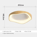 Axyaa Round Walnut Wood Ceiling Light: Stylish LED Fixture for Home Decoration