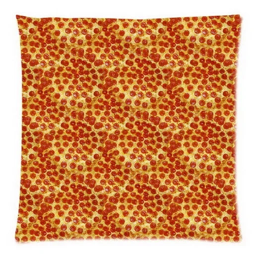 Axyaa Cheese Pizza Pattern Polyester Cushion Cover 45X45CM