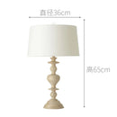 Axyaa Retro Wood Table Lamps LED Fabric Shade Living Room Office Lights