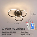 Axyaa Modern LED Circle Rings Chandelier for Living Room Bedroom Lighting