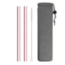 Axyaa Glass Straws Straight Reusable Drinking Straw for Bubble Tea & Smoothies