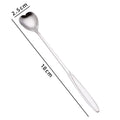 Axyaa Stainless Steel Long Handle Mini Spoon for Dessert Coffee Ice Cream