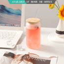 Axyaa 16oz Frosted & Clear Plastic Water Bottles Durable Reusable Portable DIY Drinkware