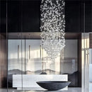 Axyaa Stone Crystal LED Chandelier Staircase Living Room Light