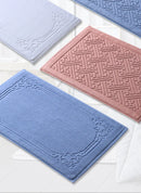 Axyaa Hotel Cotton Bath Mats in White, Red, Blue - High Quality, Thicken Design