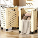 Axyaa Rolling Wheels Storage Basket: Large Capacity, Heavy-Duty Organizer for Clothes/Toys/Snacks