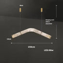 Axyaa Dimmable Led Marble Chandelier: Copper & Alabaster Art Pendant for Home