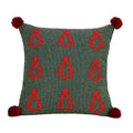 Axyaa Christmas Velvet Embroidered Cushion Cover for Festive Home Decor