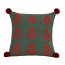 Axyaa Christmas Velvet Embroidered Cushion Cover for Festive Home Decor