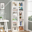 Axyaa 70.9" Tall Modern White Corner Bookcase with 6 Tier Cube Shelves