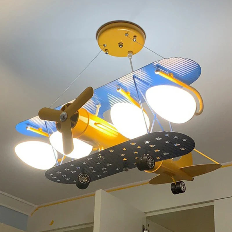 Axyaa Cartoon Aircraft Fan LED Light for Kids' Room