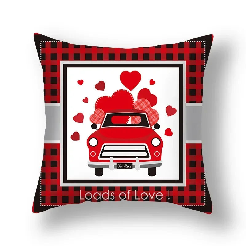Axyaa Nordic Love Pillowcase 45x45cm - Home Decorative Throw Pillow Cover
