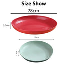 Axyaa Cream Wheats Straw Plates Set: Unbreakable, Deep Dinner Plate, Lightweight Tray