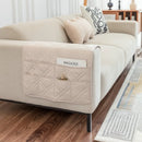 Axyaa Armrest Pad Storage Layer Modern Sofa Cover Khaki Gray