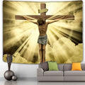 Axyaa Virgin Mary Tapestry: Medieval Retro Style Boho Wall Hanging for Home Decor