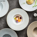 Axya Stone Pattern Ceramic Dinner Plate Set of 4