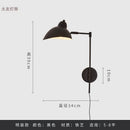 Axyaa Rotatable LED Wall Lamp Black Bedroom Living Room Study Industrial Style