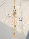 Axyaa Crystal Chakra Moon Sun Catcher for outdoor Garden Decor & Home Gift