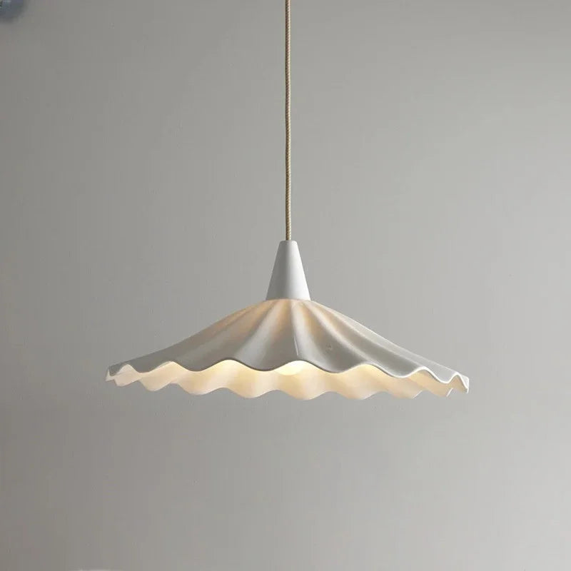 Axyaa White Ceramic LED Pendant Chandelier for Home Decor
