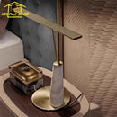 Axyaa Marble Table Lamp LED Minimalist Desk Light for Bedroom Study Living Room