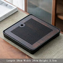 Axyaa Bamboo Tea Tray with Drainage, Modern Design, Small Size for Home and Hotel
