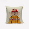 Axyaa Cute Animal Linen Cushion Cover 45*45cm for Child Sofa Home deco