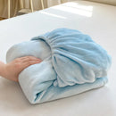 Axyaa Warm Flannel Fitted Bed Sheet, Coral Fleece Mattress Cover