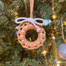 Axyaa Handmade Woven Tapestry Small Christmas Tree Circle Walking Stick Decoration