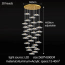Axyaa Lotus Leaf Acrylic Chandelier for Staircase Duplex & Villa Living Room