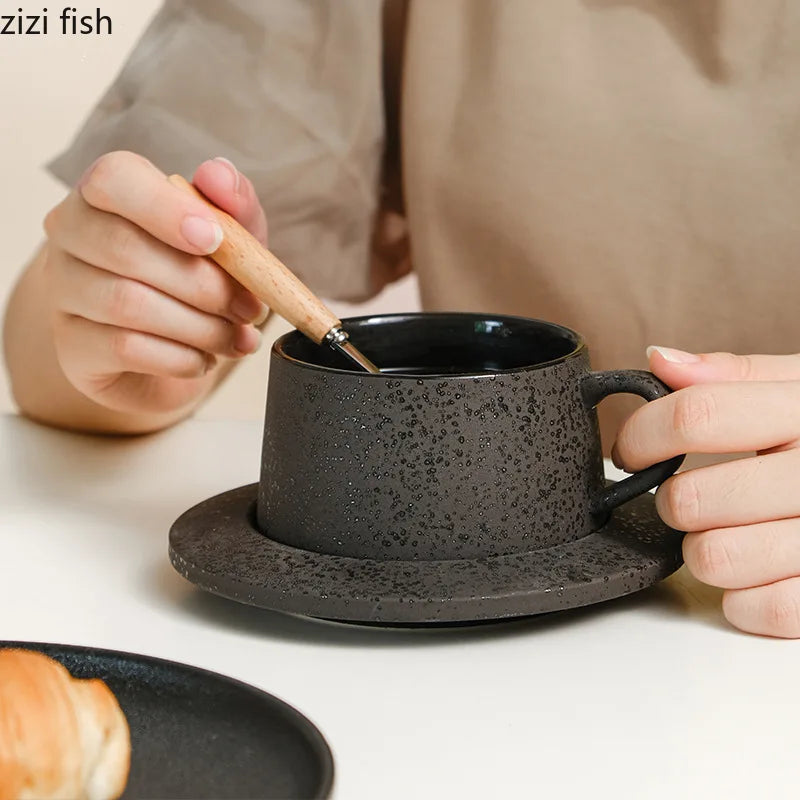 Axya Ceramic Mug & Plate Set: Office & Home Drinkware for Coffee, Tea, and Juice