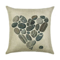 Axyaa Linen Pillowcase 45*45cm for Household Sofa Decor - Love Letter Series