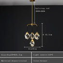 Axyaa Crystal Chandelier Pendant Lamp for Living Room Dining