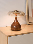 Axyaa French Walnut Table Lamp for Living Room Study Bedroom Bedside Night Light