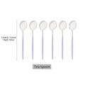 Axyaa Stainless Steel Mini Teaspoon Set - Set of 6 Silver Stirring Spoons