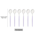 Axyaa Stainless Steel Mini Teaspoon Set - Set of 6 Silver Stirring Spoons