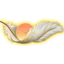 Axyaa Feather LED Wall Clock - Luxury Art Decor for Living Room - Silent, Large & Stylish