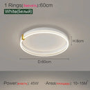 Axyaa LED Ceiling Light: Modern Aluminum Ring for Bedroom, Study - Full Spectrum Lighting