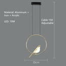 Axyaa Golden Magpie Bird LED Wall Lamp for Home and Hospitality Decoration