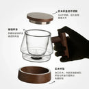 Axya Glass Tea Cup with Water Separation Function in Japanese Style